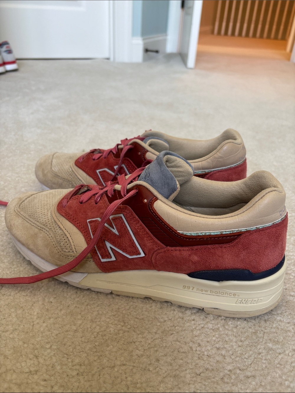 New Balance 997 Stance First of All  Sneakers in Red and Beige - size 10